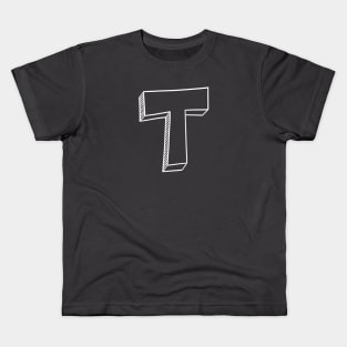 White "T" Kids T-Shirt